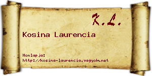 Kosina Laurencia névjegykártya